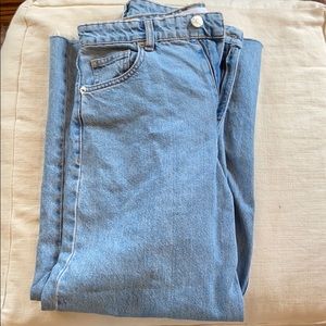 Zara Light Wash Wide Leg Jeans